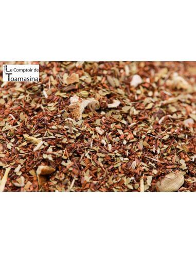 La tisane Amincissante est un cocktail de jouvence qui va marier le Rooibos d’Afrique du Sud avec le Maté Brésilien.