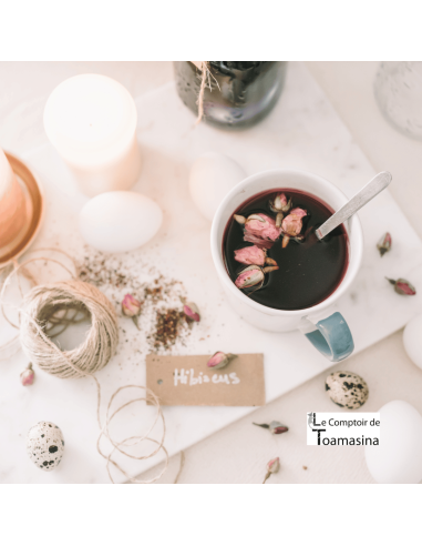 Tisane de fleurs d'hibiscus