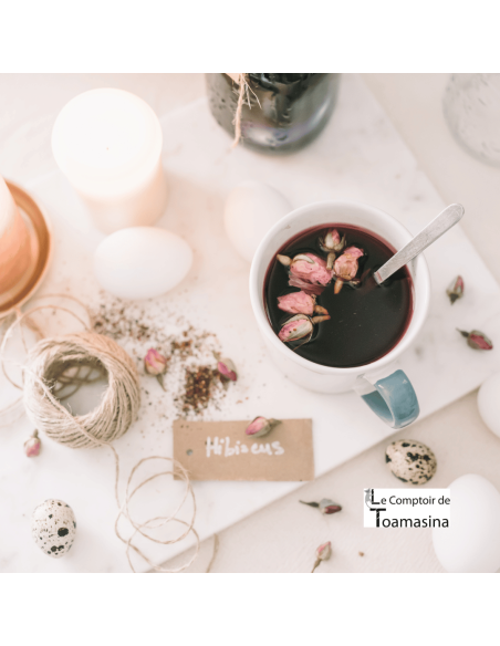 Tisane de fleurs d'hibiscus