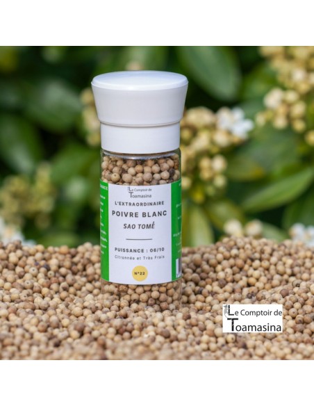 Sao Tome White Pepper - Grinder