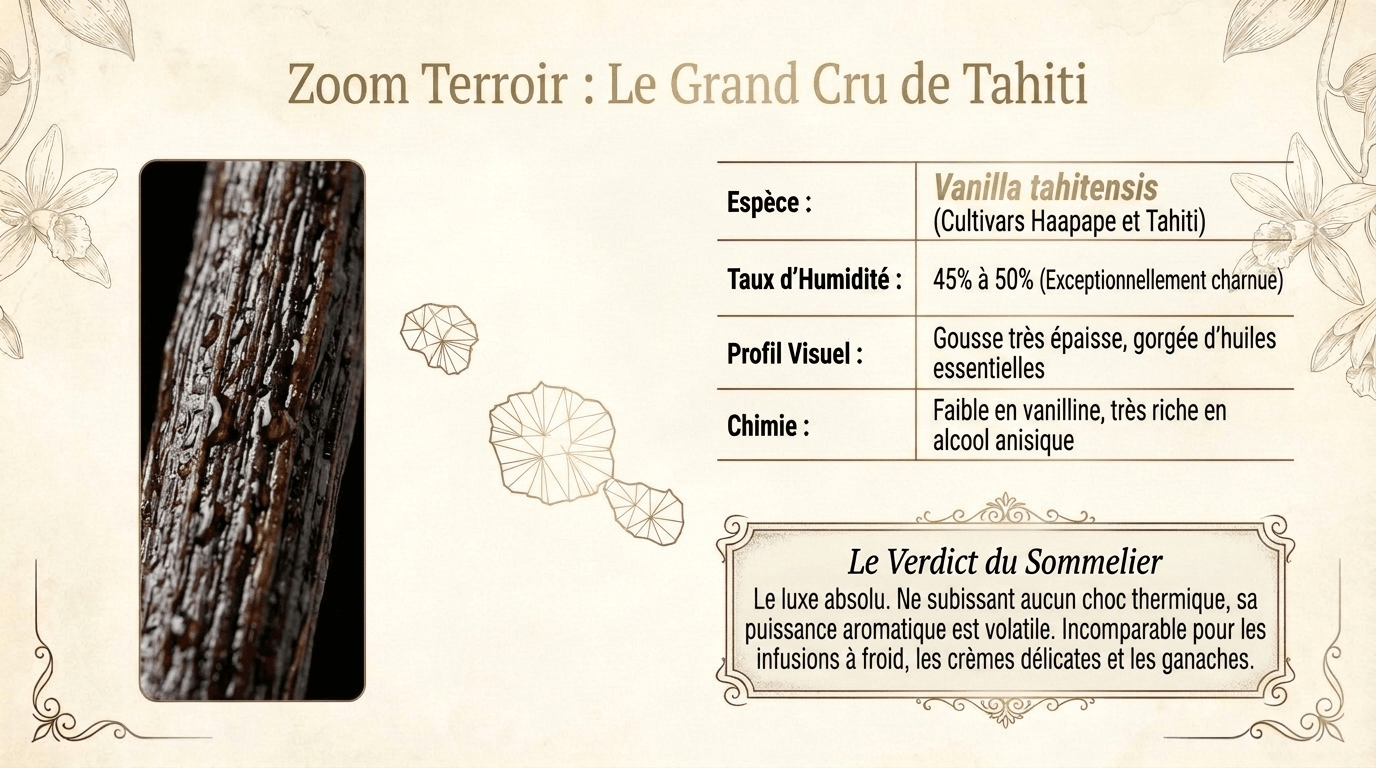 The unique characteristics of Tahitian vanilla